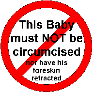 Sticker: This Baby must NOT be circumcised...