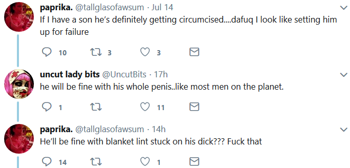 stitions ''...blanket lint stuck on his dick? Fuck that''